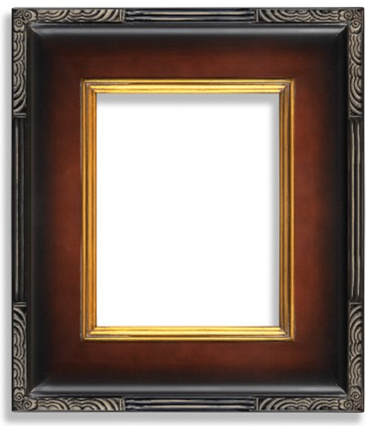 Bordeaux Ornate Two-Tone Frame (3.5")